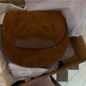 Quince Tan Suede Crossbody Bag